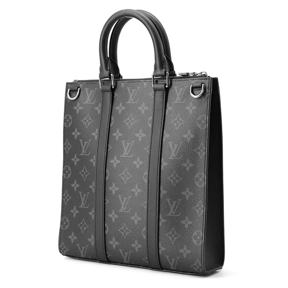 Louis Vuitton Monogram Handbag Black Plat Bag Cross Black Eclipse Sac